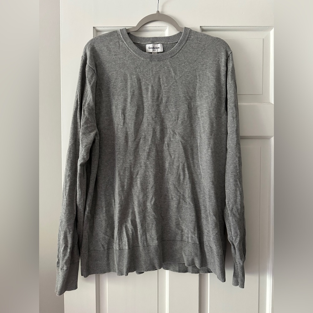 Goodfellow & Co 100% Cotton Crewneck Long Sleeve Sweater Shirt